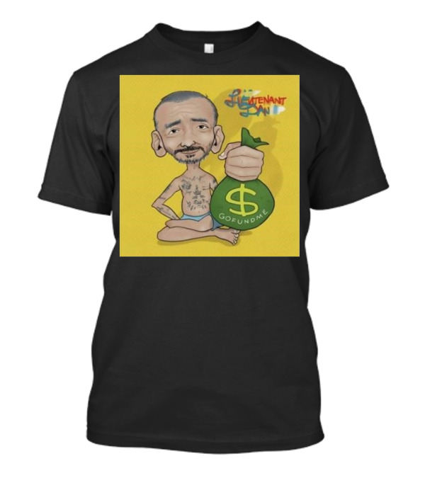 Lieutenant Dan GoFundMe Money Bag Caricature T-Shirt