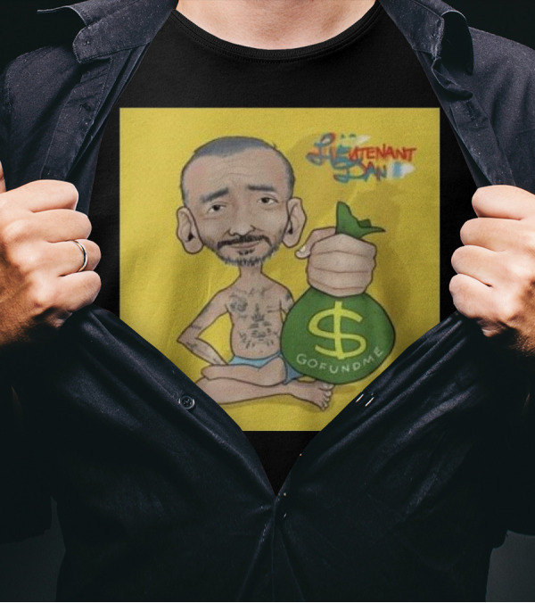 Lieutenant Dan GoFundMe Money Bag Caricature T-Shirt
