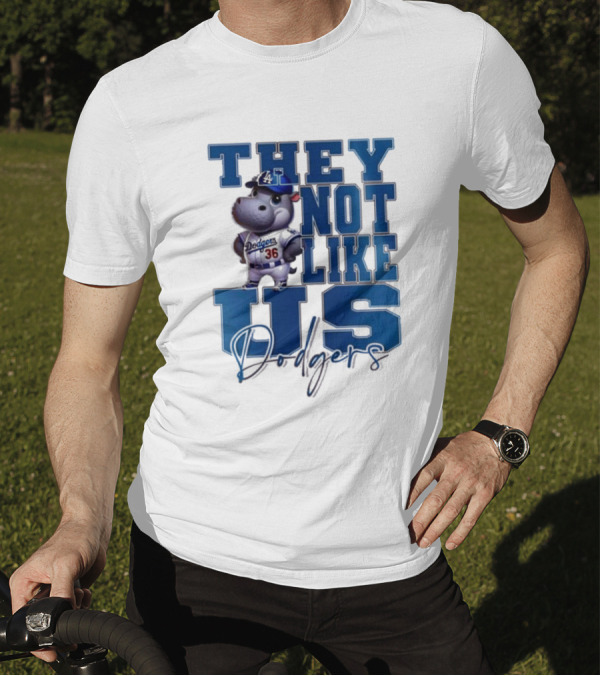 The Not Like Us Moo Deng X Los Angeles Dodgers Baseball T-Shirt