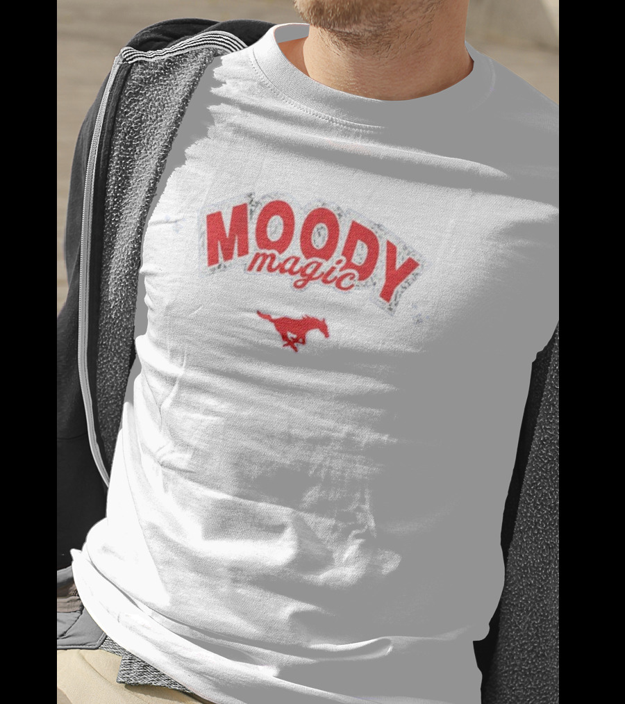 SMU Mustangs Volleyball Moody Magic Red Mustang T-Shirt