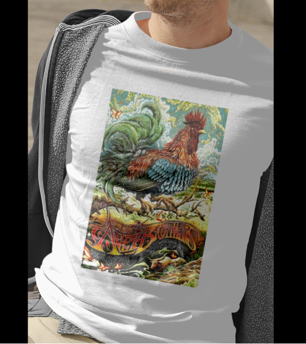 The Avett Brothers Grand Prairie TX Oct 11 2024 Rooster Artwork Event T-Shirt
