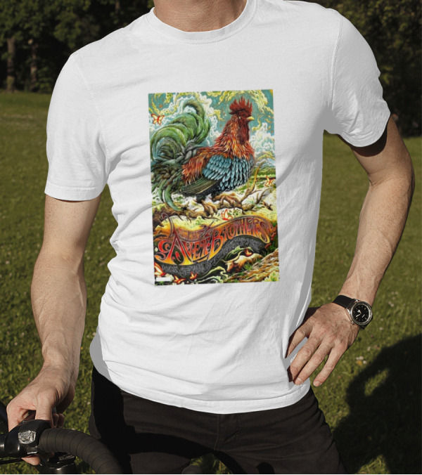 The Avett Brothers Grand Prairie TX Oct 11 2024 Rooster Artwork Event T-Shirt