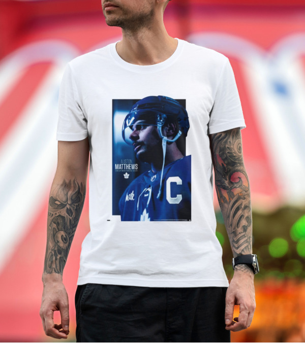 Premium T-Shirt: Auston Matthews Captain Toronto Maple Leafs NHL T-Shirt Auston Matthews Captain Toronto Maple Leafs NHL T-Shirt
