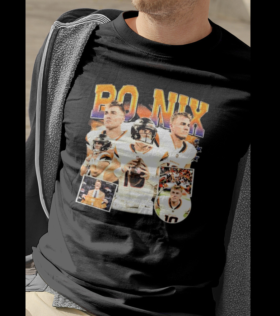 Bo Nix Denver Broncos NFL Vintage Football American T-Shirt