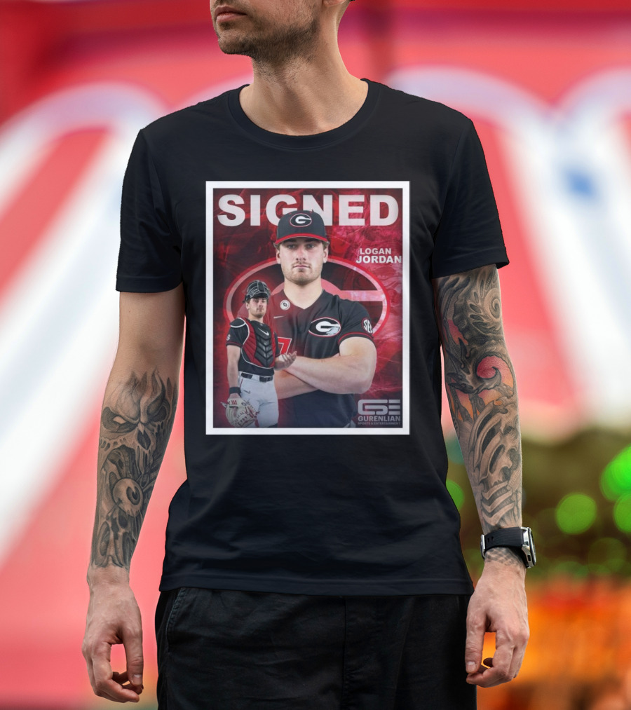 Signed Logan Jordan Gurenlian Sports And Entertainment T-Shirt