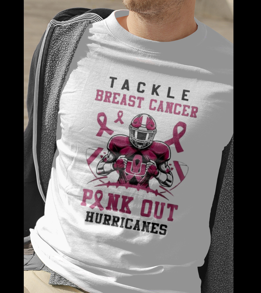 Tackle Breast Cancer Pink Out Hurricanes T-Shirt