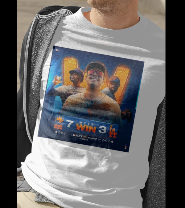 New York Mets 7 Win 3 Los Angeles Dodgers MLB NLCS 2024 Game 2 Mets LGM T-Shirt