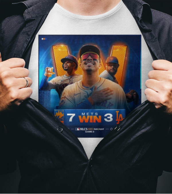 New York Mets 7 Win 3 Los Angeles Dodgers MLB NLCS 2024 Game 2 Mets LGM T-Shirt