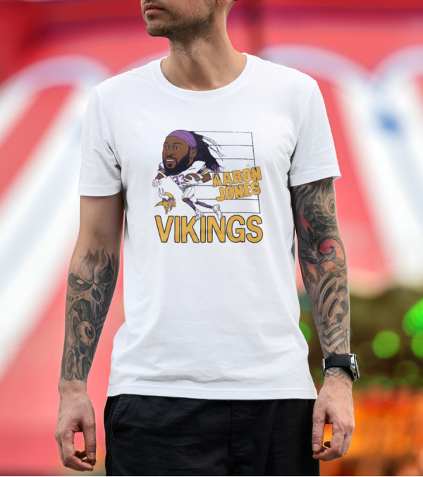 Premium T-Shirt: Minnesota Vikings Showtyme Aaron Jones NFL T-Shirt Minnesota Vikings Showtyme Aaron Jones NFL T-Shirt