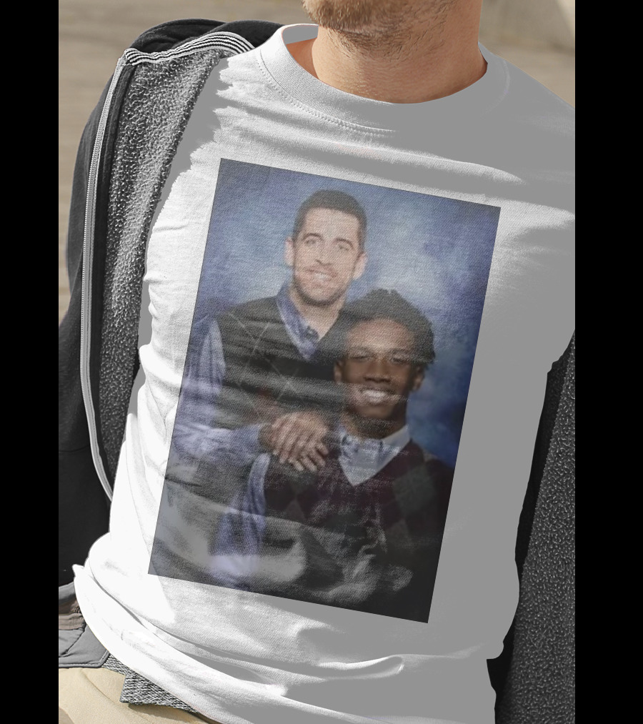 Step Brothers Aaron Rodgers Garrett Wilson New York Jets Portrait Mockup T-Shirt