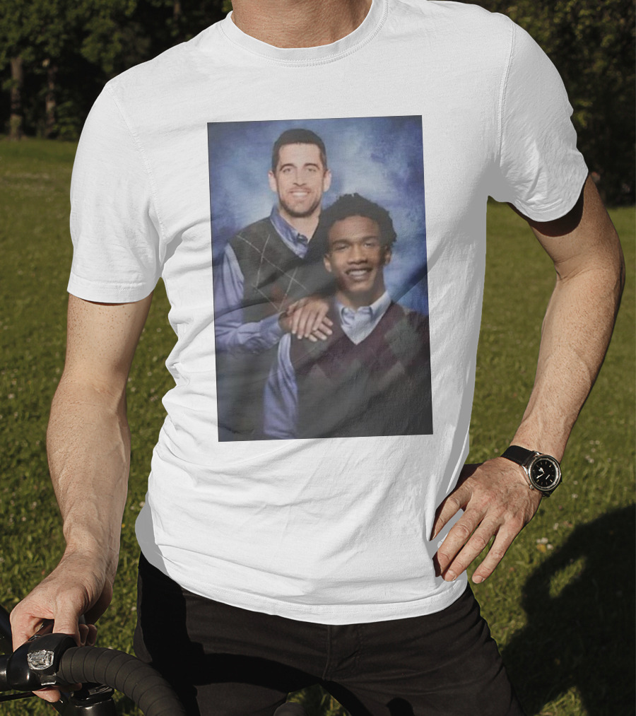 Step Brothers Aaron Rodgers Garrett Wilson New York Jets Portrait Mockup T-Shirt