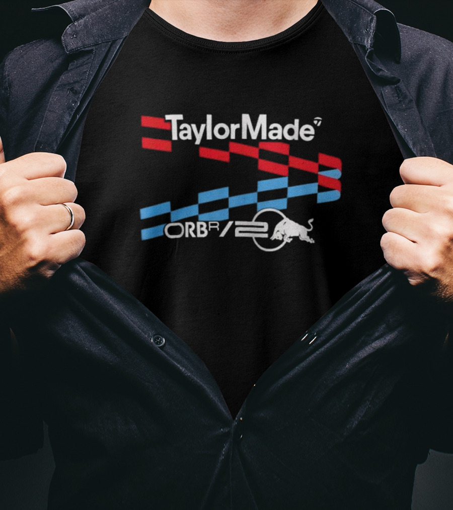 TaylorMade ORBR Red Blue Race Flag Bull T-Shirt