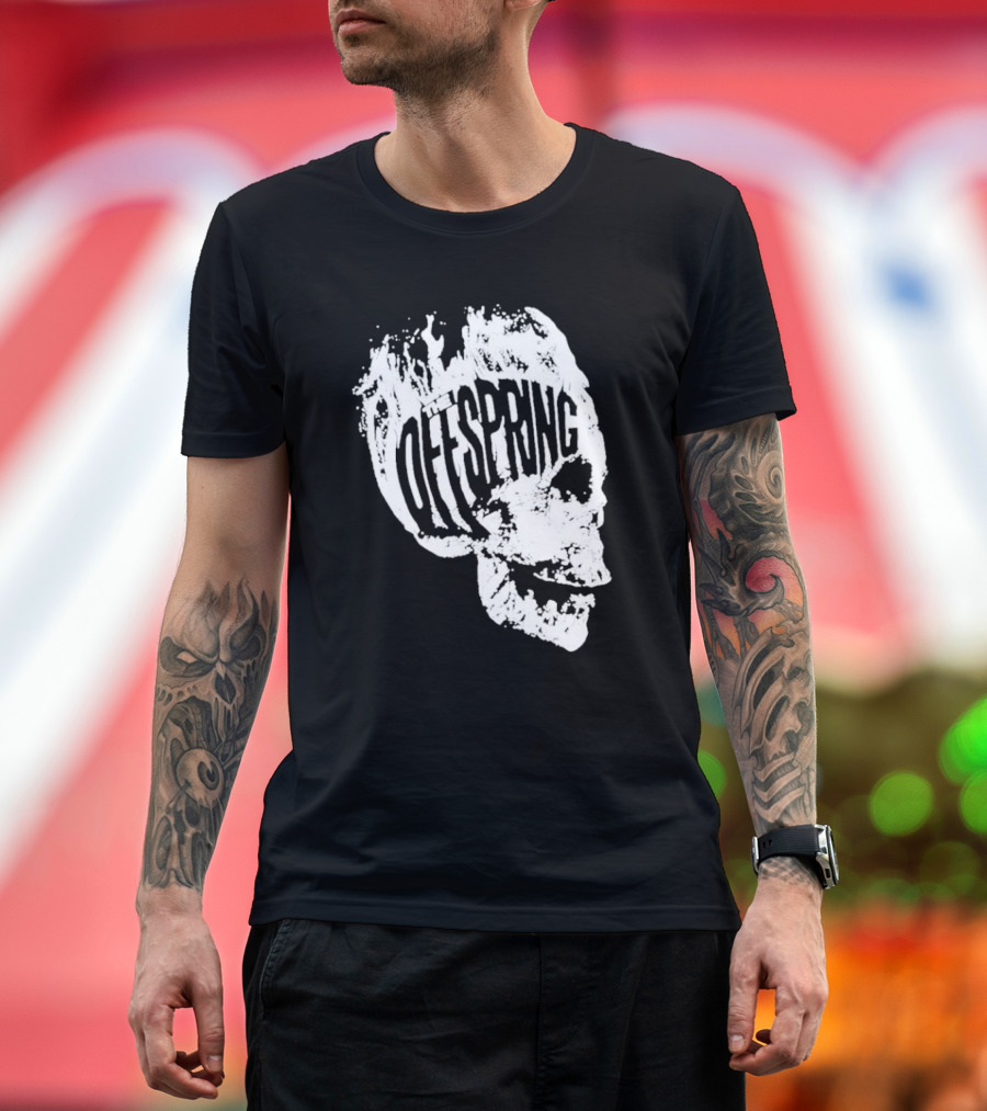 The Offspring Flaming Skull Logo Iconic Band T-Shirt