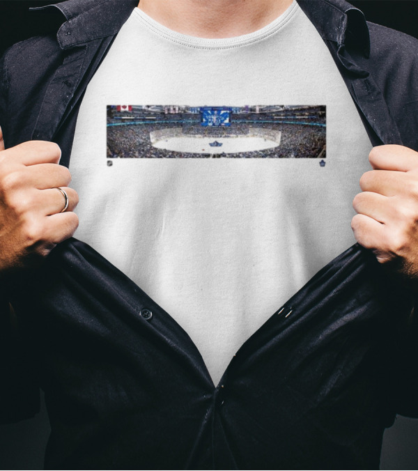 Toronto Maple Leafs Scotiabank Arena Game Night Panorama T-Shirt