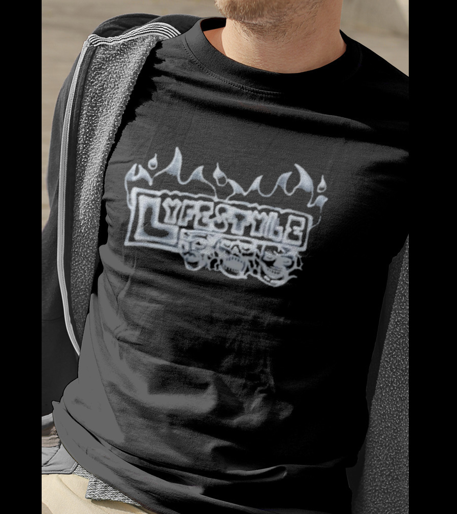 Yeat Heron Preston Lyfestyle Flames Skull T-Shirt