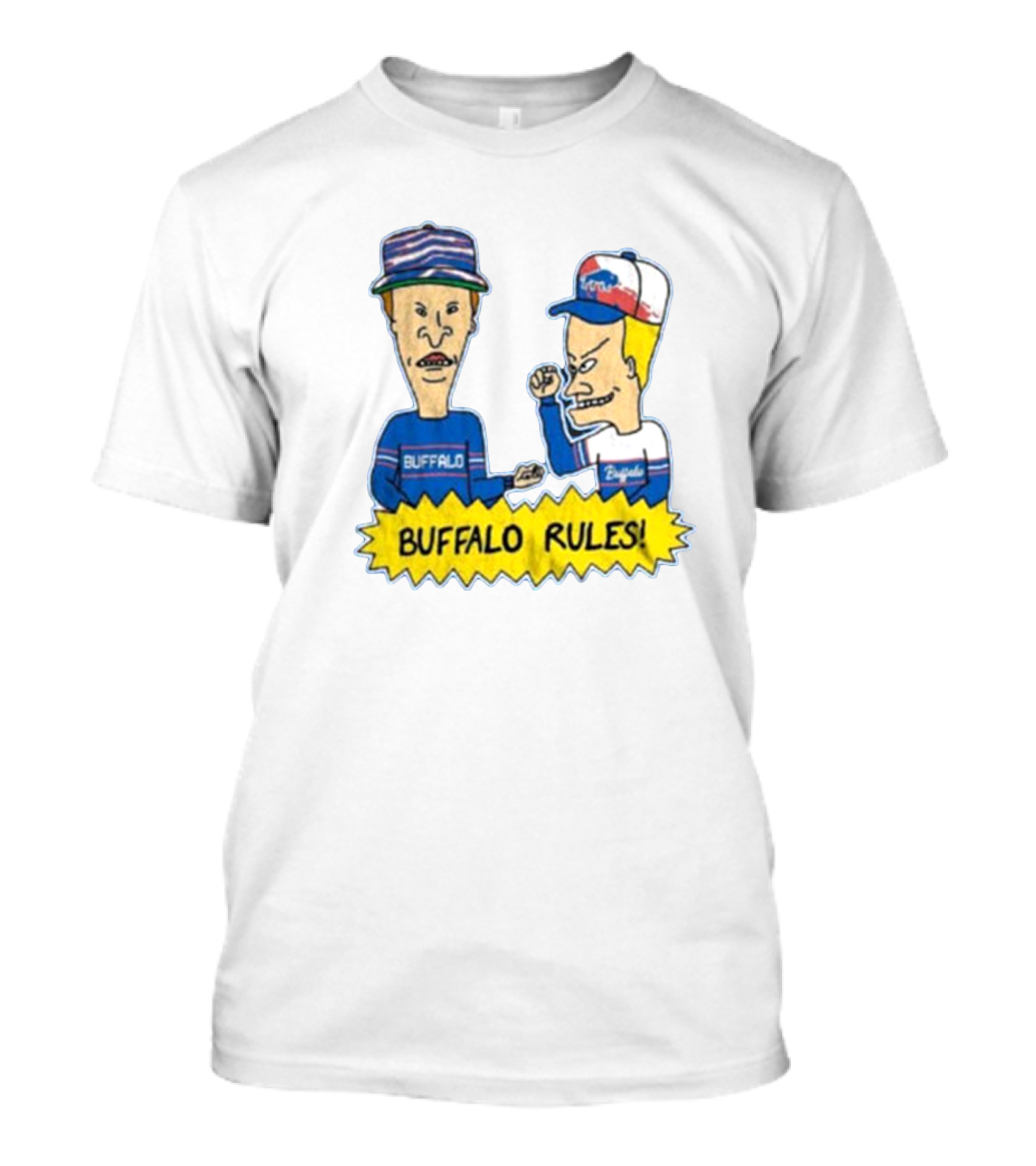 Beavis And Butt-Head Buffalo Rules Buffalo Bills Cartoon Characters T-Shirt