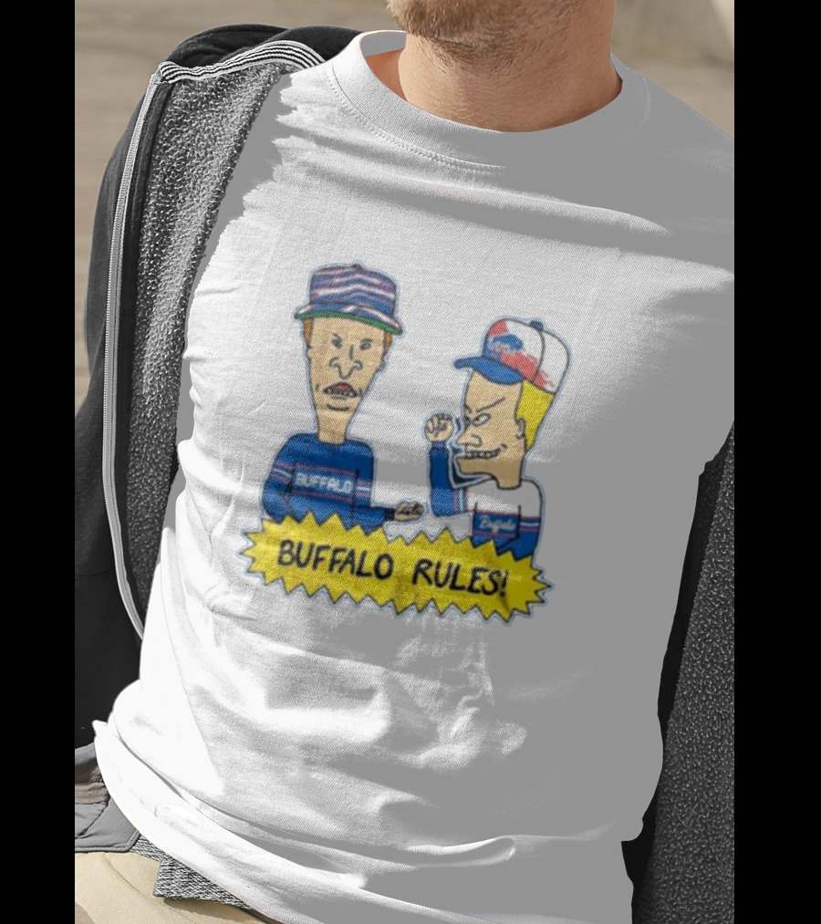 Beavis And Butt-Head Buffalo Rules Buffalo Bills Cartoon Characters T-Shirt
