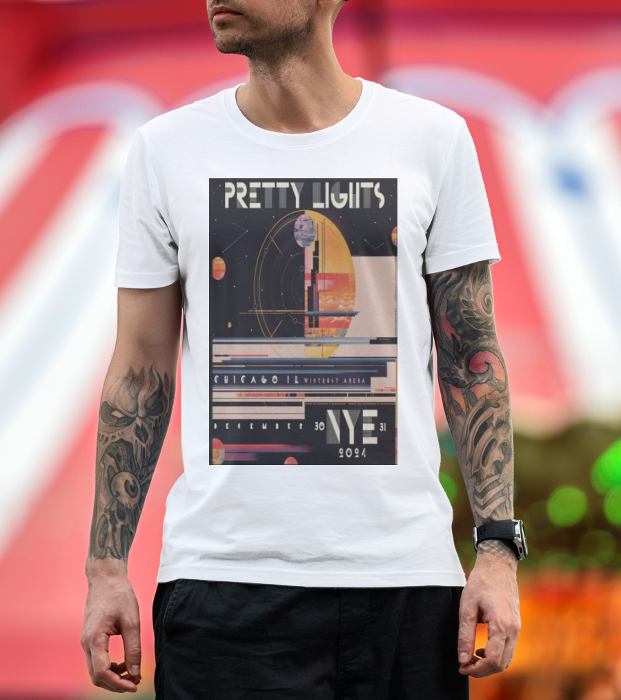 Pretty Lights Wintrust Arena Chicago IL December 30-31 NYE 2024 Tour T-Shirt