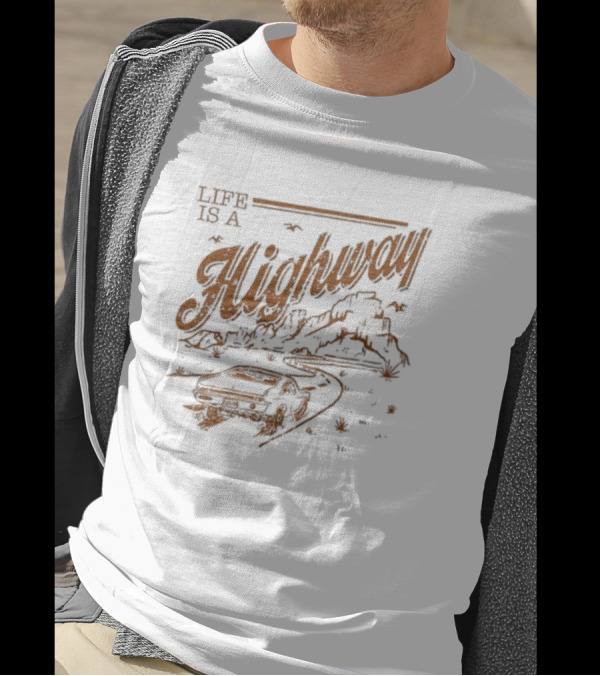 Rascal Flatts Life Is A Highway Vintage Car Desert Journey T-Shirt