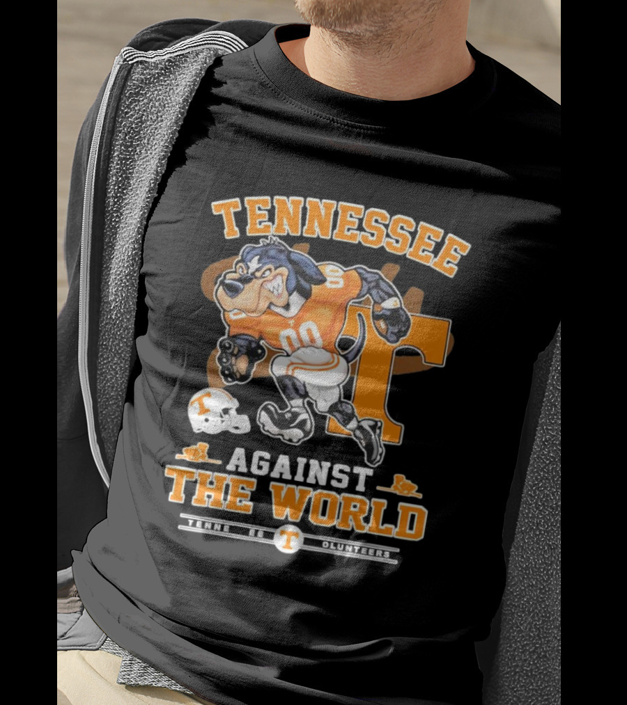 Tennessee Vols Mascot Charging Forward Against The World T-Shirt