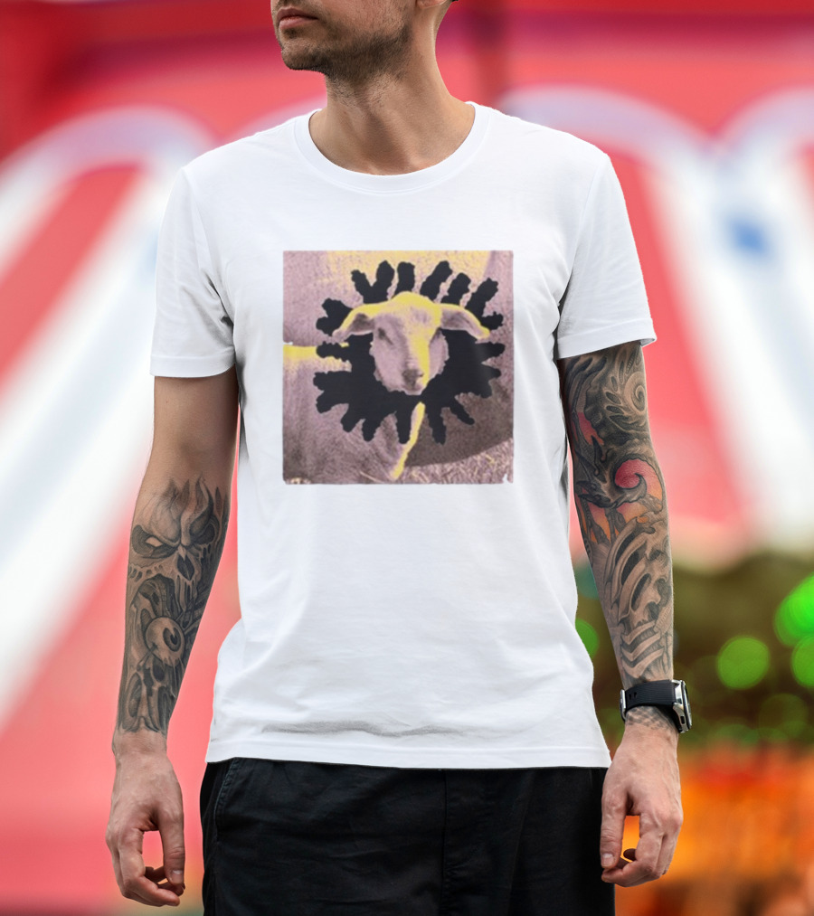 Anxious Counting Sheep 2024 Optical Illusion Lamb Starburst T-Shirt