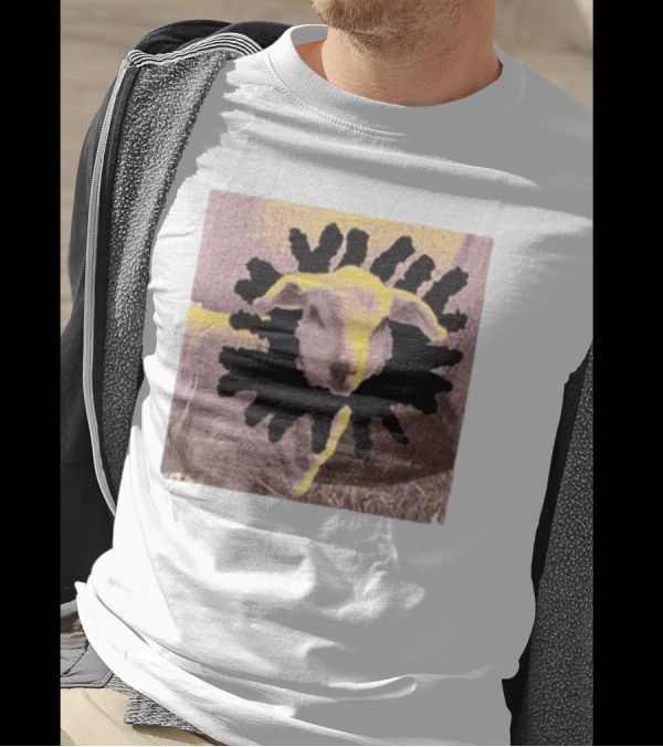 Anxious Counting Sheep 2024 Optical Illusion Lamb Starburst T-Shirt