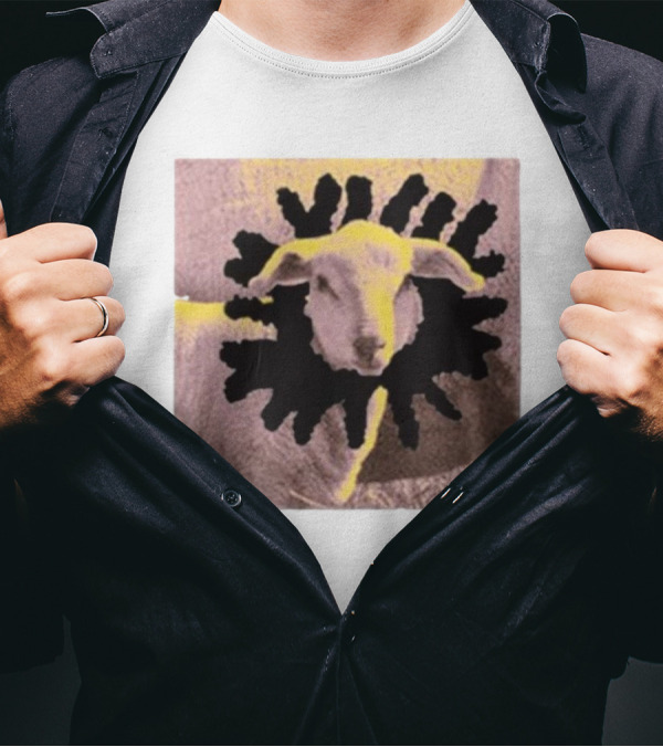 Anxious Counting Sheep 2024 Optical Illusion Lamb Starburst T-Shirt