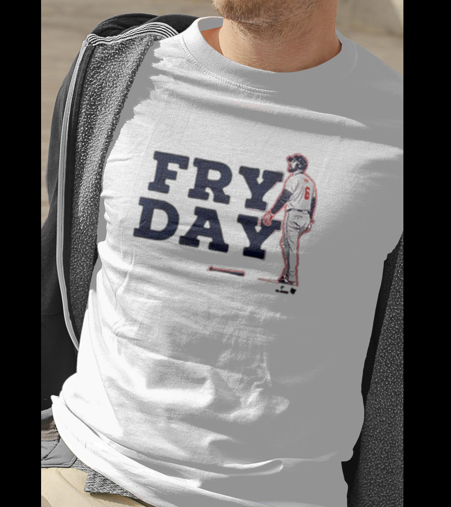 Fry Day Cleveland Guardians Number 6 Baseball Player T-Shirt