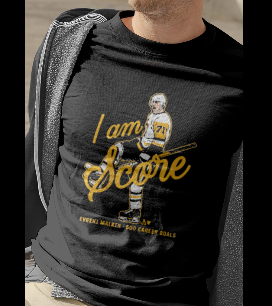 Evgeni Malkin I Am Score 500 Career Goals Pittsburgh Penguins NHL T-Shirt