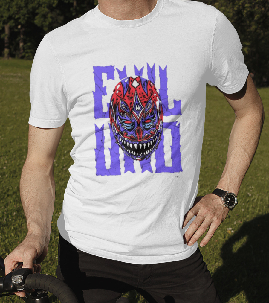 Evil Uno Mask Monster AEW T-Shirt