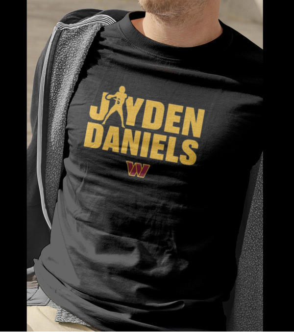 Jayden Daniels Washington Commanders NFL Play Motion T-Shirt