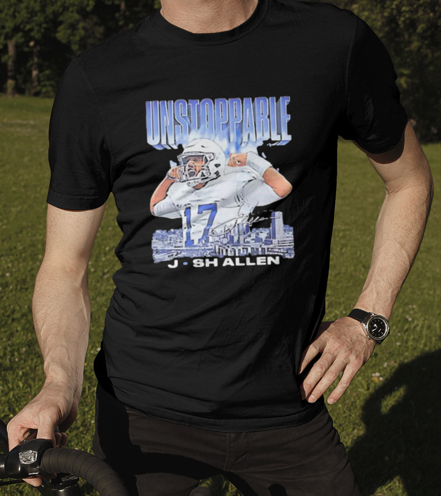 Buffalo Bills NFL Football Josh Allen Unstoppable Vintage 17 T-Shirt