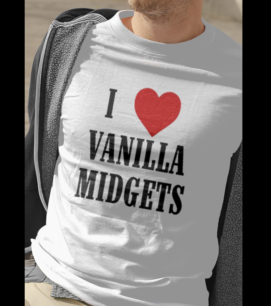 Nick Aldis I Love Vanilla Midgets I Heart Red T-Shirt