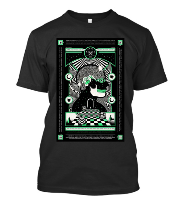 Levitation Show Oct 31-Nov 3 2024 Austin TX Psychedelic Skull Art With Cosmic T-Shirt