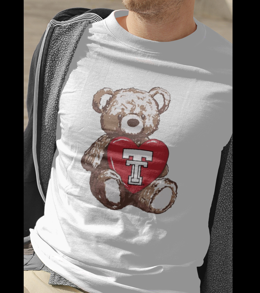 Texas Tech Red Raiders Teddy Bear Heart Hug T-Shirt