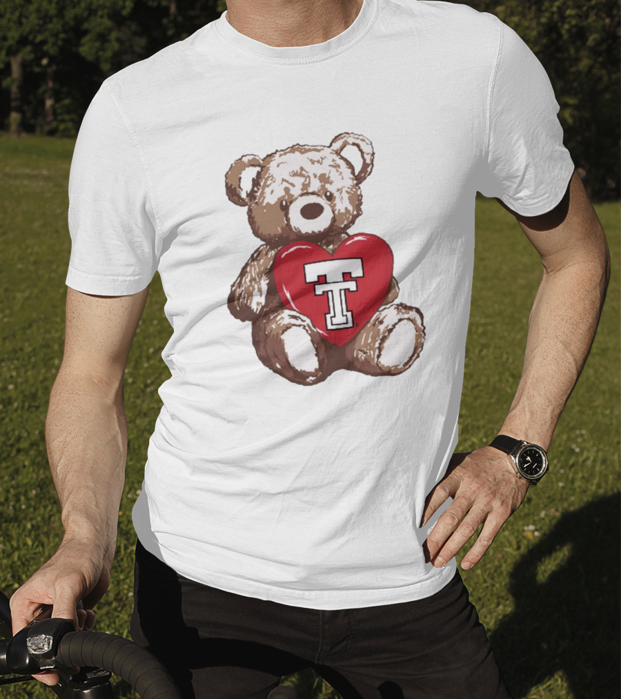 Texas Tech Red Raiders Teddy Bear Heart Hug T-Shirt