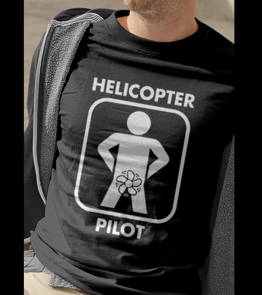 Helicopter Pilot Figure With Prop T-Shirt
