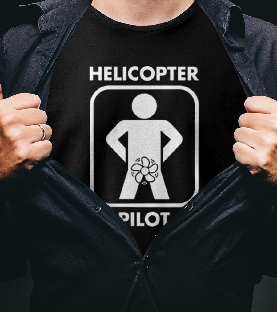 Helicopter Pilot Figure With Prop T-Shirt