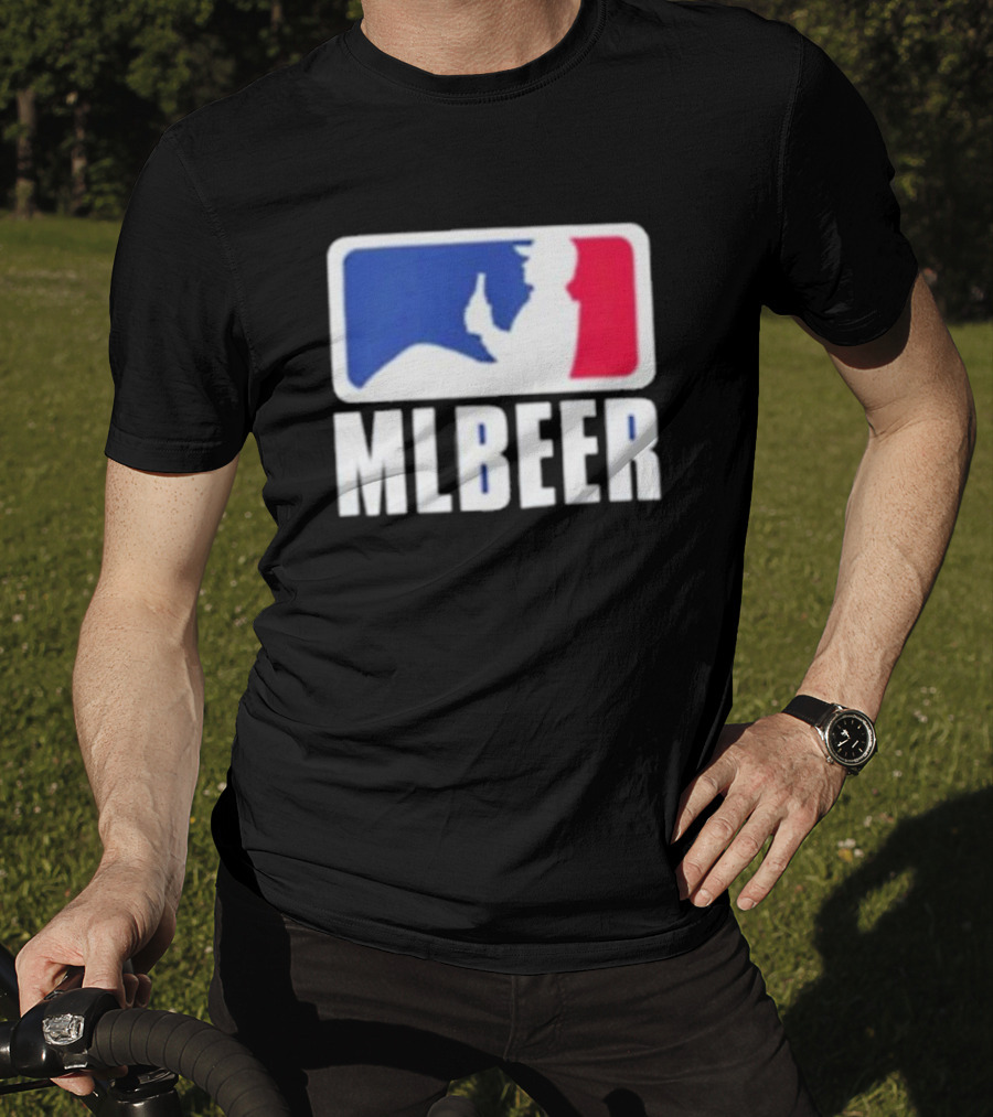 MLBEER MLB Parody Logo Funny Baseball Beer Enthusiast T-Shirt