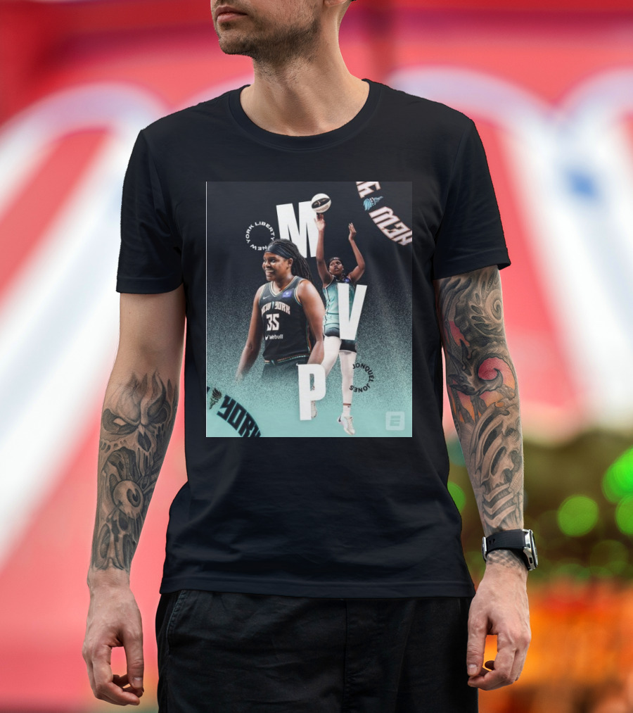 New York Liberty MVP Jonquel Jones 2024 WNBA Basketball Finals T-Shirt