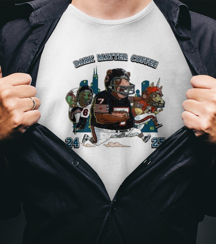 Dark Matter Coffee Da Beans 24 25 Football Monsters T-Shirt