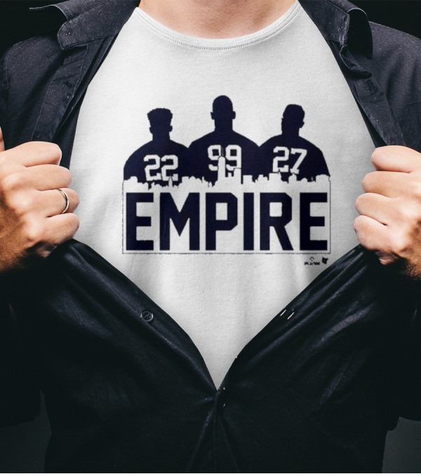 New York Yankees MLB Empire Juan Soto Aaron Judge Giancarlo Stanton 22 99 27 T-Shirt