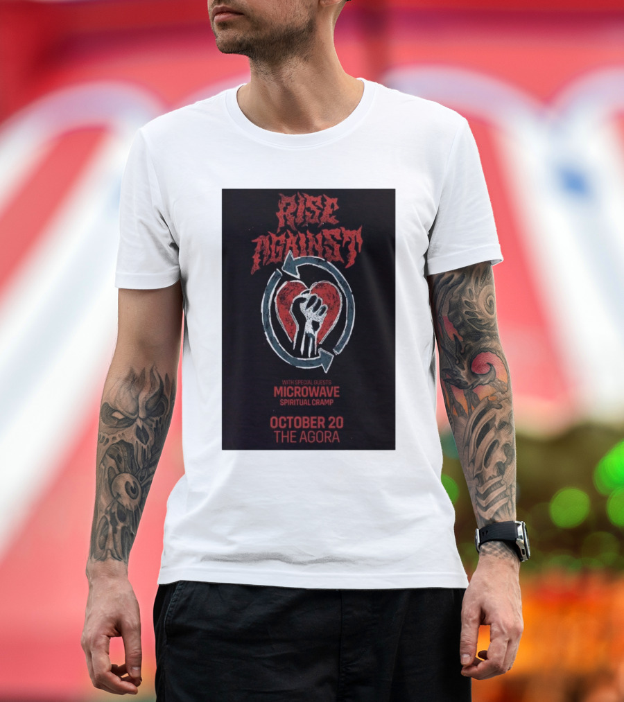 Rise Against October 20 Agora Theatre Cleveland OH Tour with Microwave Spiritual Cramp T-Shirt