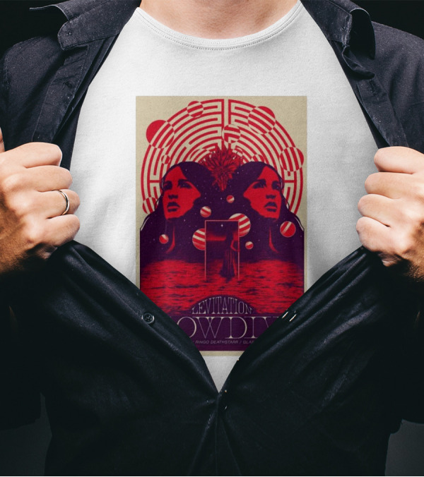 Levitation Slowdive Nov 3-2024 Austin TX Tour Drop Nineteens Ringo Deathstarr Glare Ariel Sad Cell T-Shirt