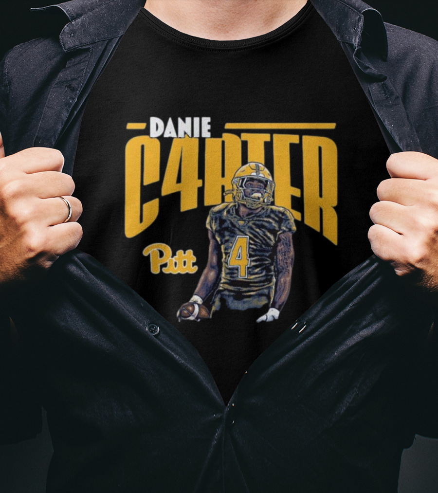 Daniel Carter C4RTER Pitt Panthers Football Player Sports T-Shirt