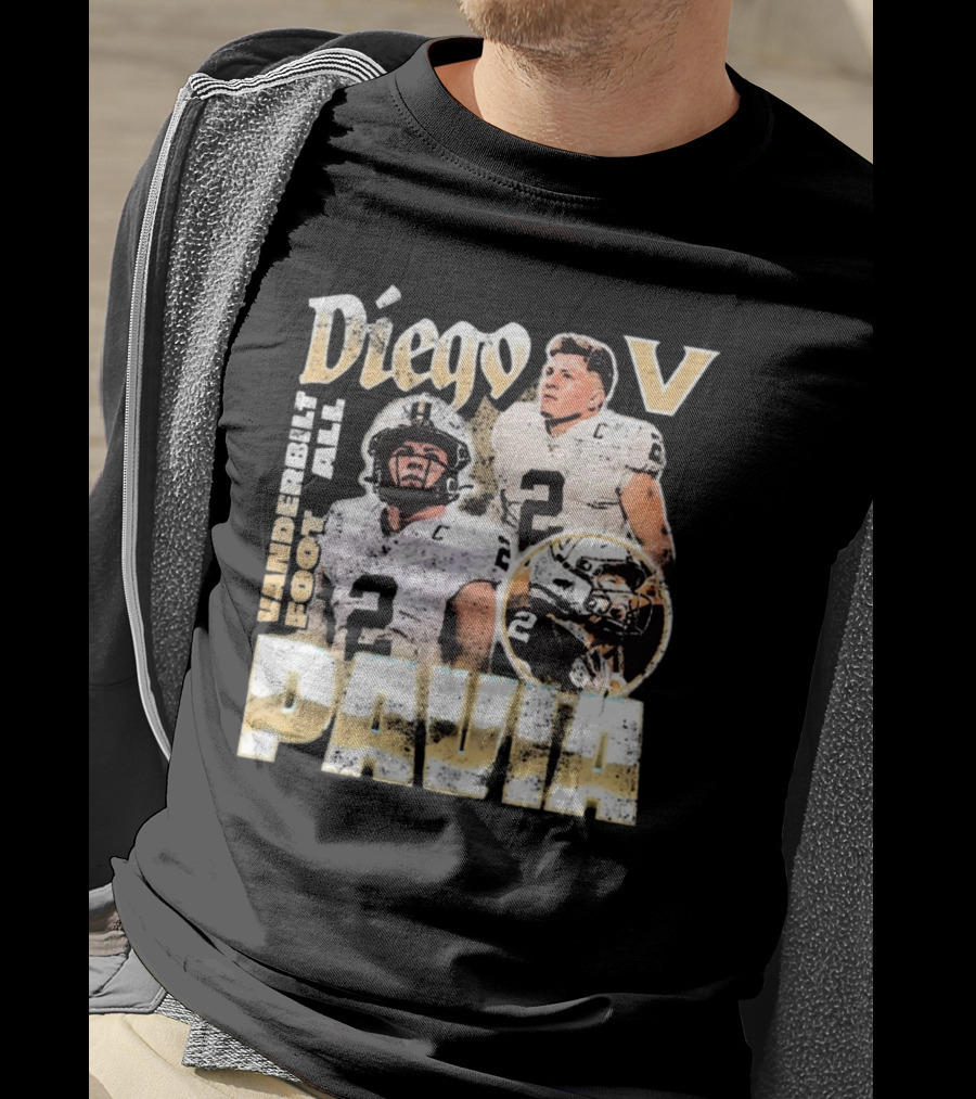 Diego Pavia Vanderbilt Football Vintage Look T-Shirt
