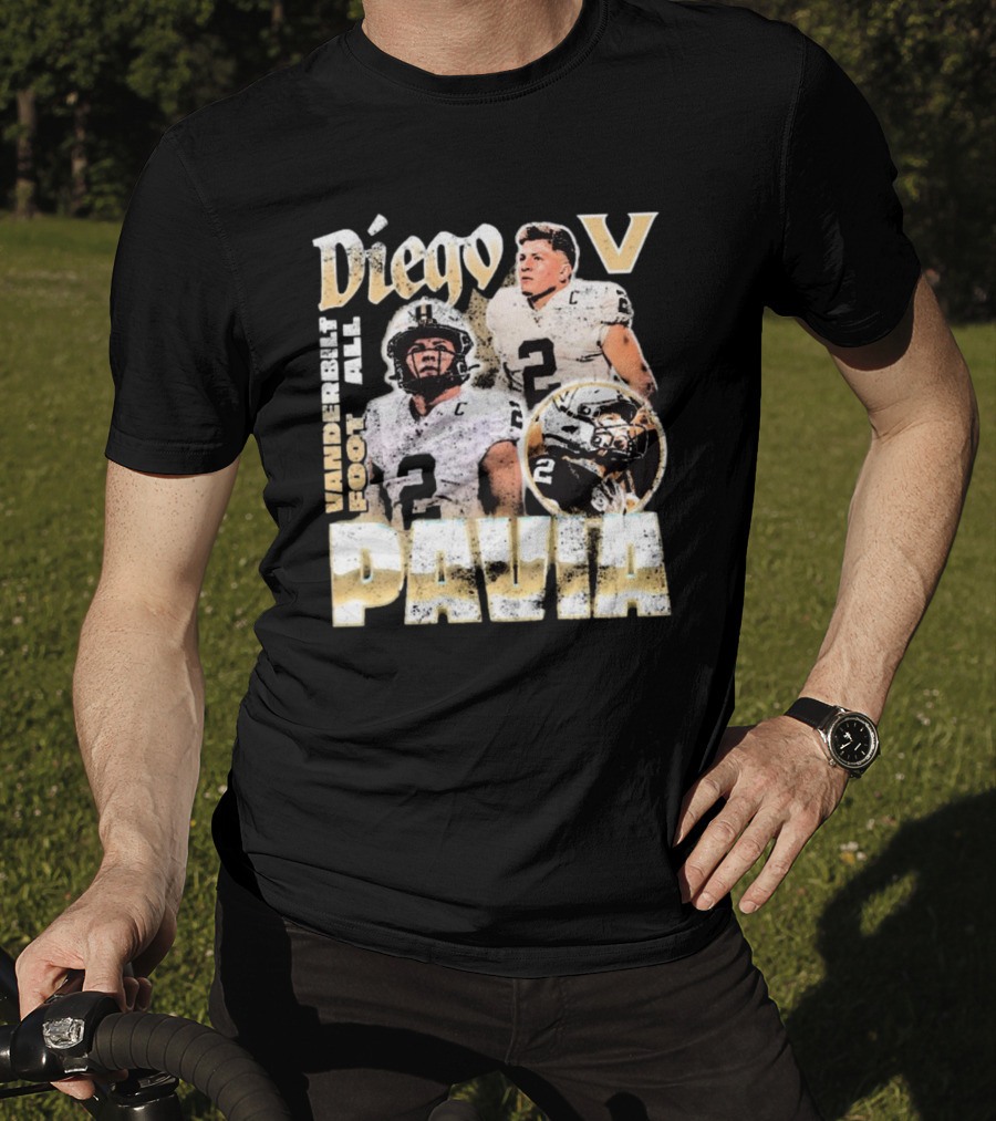 Diego Pavia Vanderbilt Football Vintage Look T-Shirt