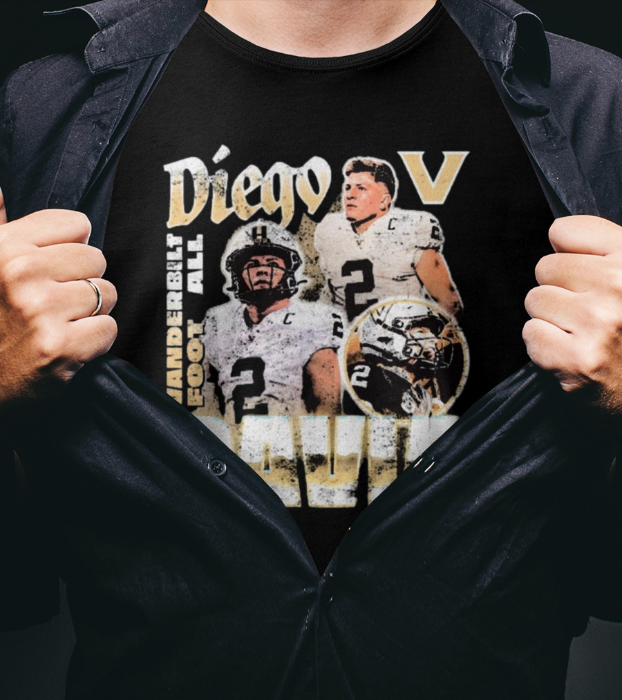 Diego Pavia Vanderbilt Football Vintage Look T-Shirt