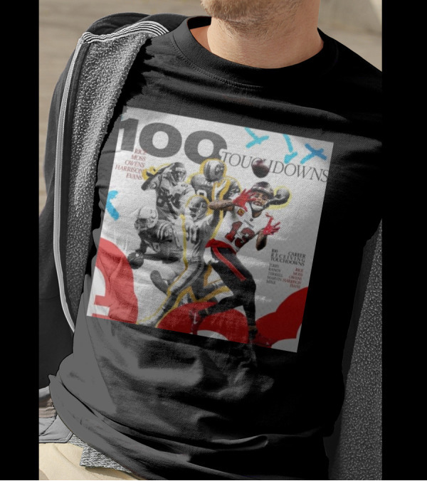 100 Touchdowns Rice Moss Owens Harrison Evans 100 Career Touchdowns NFL Receiving Legends T-Shirt