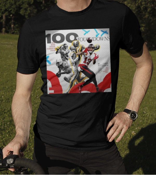 100 Touchdowns Rice Moss Owens Harrison Evans 100 Career Touchdowns NFL Receiving Legends T-Shirt